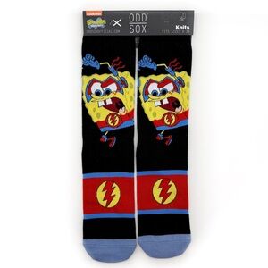 Odd Sox Crew Socks SpongeBob The Quickster Nickelodeon Mens Womens Y2k Fun Gift